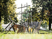 Spielschiff Neckar Freibad Esslingen