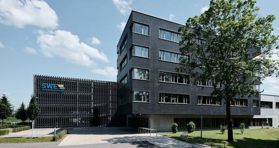 Außenansicht des Gebäudes der Stadtwerke Esslingen